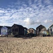 Beach huts at Mudeford Sandbank, Christchurch, which were completely destroyed in an arson attack