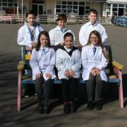 Year 5 & 6 pupils at Bovington Academy - Jack Somerset, Dylan Riches, Joseph Smith, Lana Cosher, Madison Brisco and Isla Hardiman