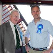 Tom King and Richard Drax raise Weymouth’s Town Bridge