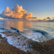 Sunset at Eype Beach, taken by Stephen Barrett
