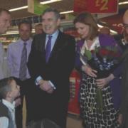 Gordon and Sarah Brown meet shoppers at Asda