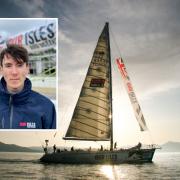 Professional photographer James Ashington, from Dorchester (inset) with the Our Isles and Oceans's yacht CV3. Pictures: Clipper Round the World