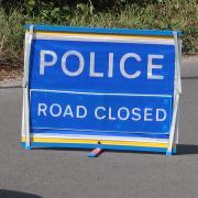 Police road closures in place after a serious crash involving a tractor and motorcyclist on the B3157 Coast Road. Picture: Dorset Echo