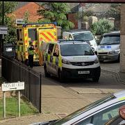 Emergency services at Portmore Gardens in Weymouth after the sudden death of a man. Pictures: Dorset Echo