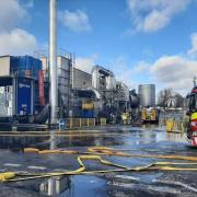 Dorchester crew attend incident at recycling centre, picture: Dorchester Fire Station