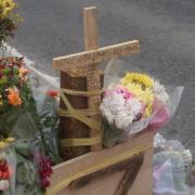Tributes to Callan Malik-Oud near the scene of the fatal crash