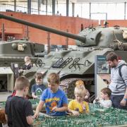 Visitors at the Tank Museum in Bovington