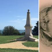 The Thomas Fowell Buxton monument on Bincleaves Green, Weymouth, and, right, former Weymouth MP Thomas Fowell  Buxton