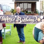 West Bay care home resident Pat Blackmore, inset, celebrated her 103rd birthday on St Patrick's Day