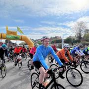 HUNDREDS of cyclists came out in force to take on a stunning ride to the Dorset coast in aid of the county's air ambulance