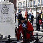 Anzac Day service on the Weymouth seafront 2023