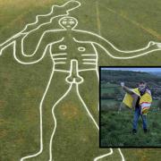 Famous Dorset landmark the Cerne Giant has been featured on cheese packaging with one large, glaring omission - and inset, Vic Irvine of the Cerne Abbas Brewery, who has leapt to the chalk figure's defence.