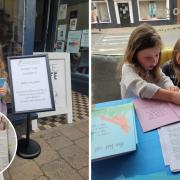 From clockwise: Bella-Jay at the Sturminster Newton Reading Festival, Bella-Jay working on her book. Inset: Bella-May in this years record book