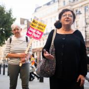 Carralyn Parkes outside the High Court yesterday
