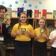 Author Liam R. Findlay with students at St Augustine’s