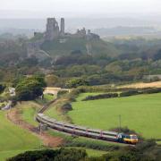 The final CrossCountry HST passes Corfe Castle 
Picture: ANDREW P.M. WRIGHT