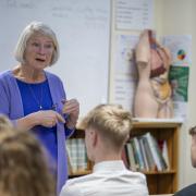 Kate Adie talks to Wey Valley Academy students