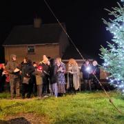 Portland residents gathered around the Christmas tree in Southwell