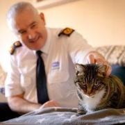 Dermot Murphy, RSPCA inspectorate commissioner with a rehomed cat