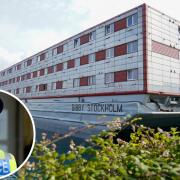Police are searching for an asylum seeker from the Bibby Stockholm  who was convicted of assault