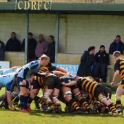 Weymouth & Portland, blue, dominated the forward pack despite losing 34-15 to Combe Down
