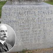 The memorial to Frederick Treves is in a state of disrepair