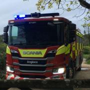 Firefighters from Bere Regis tackled the blaze