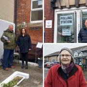Melcombe Regis candidates Jon Orell and Claire Wall | Mike Henderson voting at the Dorford Centre and Catherine Wilson voting in Bridport