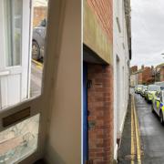 Police raided a house in Bridport yesterday morning