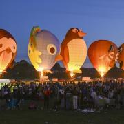 Night glow display at the Dorset ballon festival at Dorchester show ground.  4th May 2024.  Picture Credit: Graham Hunt Photography
