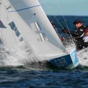LEADING: Iain Percy and Andrew Simpson in the Star Class