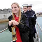 Maria Lochrie carries the Flame at Portland