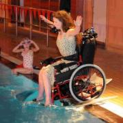 WATER SHOW: Sue Austin doing a live underwater wheelchair performance