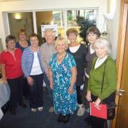 June & Derek (centre) with some of the ladies who helped with the open day