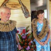 Margaret and Peter Long at the opening ceremony of their latest project in Fiji