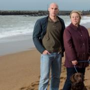 THE PLOT THICKENS: Joe Sims with Pauline Quirke in Broadchurch