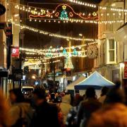 Weymouth town centre lights last year