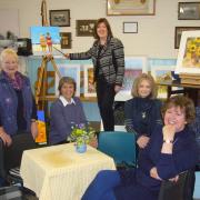 Some of the ladies in the Art Group (From left Dot, Pam, Sara, Pat, Maureen and Judy)