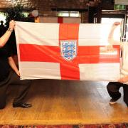 SUPPORT: Fans at The Junction Hotel in Dorchester prepare for the big match tonight.  Picture: FINNBARR WEBSTER