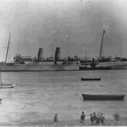SUNK: The P&O liner Salsette which now lies at the bottom of Lyme Bay