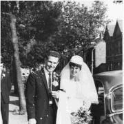 Brian and Yvonne Collins on their wedding day