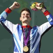 GLORY DAY: Wilson celebrates his gold medal success in 2012