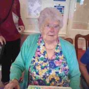 BIG DAY: Dorothy Wyatt celebrated her 99th birthday with a bingo-themed party and birthday cake