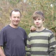 READY TO RUN: Stephen Griffith with his son Ben
