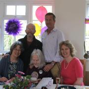 FAMILY CELEBRATION: Catherine with Margaret, Bernard, Bede and Cecilia