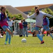 TOURNAMENT TIME: The Jurassic Coast Girls under-10 team in action Picture: Paul BARTLETT