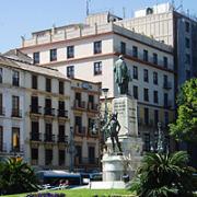 The workers memorial roundabout in Malaga central