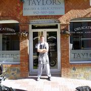 Spud of 'Taylors' bakery, a most welcome and tasty outlet.