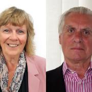 SLUR SHOCK: Lyme Regis town councillor, Cheryl Reynolds and Blandford town councillor, John Stayt