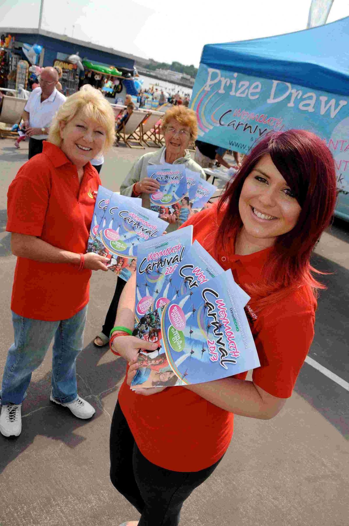 Carnival programmes and raffle tickets are on sale